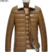 M-3XL Горячая Зимняя Мужская Новая мода культивировать свою мораль норковый воротник овечья шуба