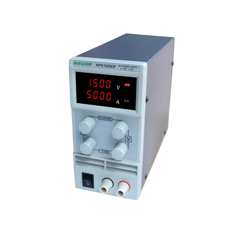 High quality KPS-1505DF 15V5A 110V-230V 0.1V/0.001A EU LED Digital Adjustable Switch DC Power Supply mA display