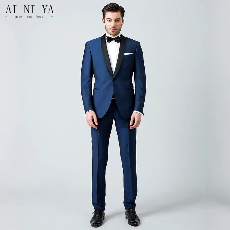 primo sguardo ottima vestibilità nuova collezione Giacca Pantaloni Abiti Da Uomo Blu Abiti Da Sposa per Gli Uomini ... primo sguardo ottima vestibilità nuova collezione Giacca Pantaloni Abiti Da Uomo Blu Abiti Da Sposa per Gli Uomini ...
