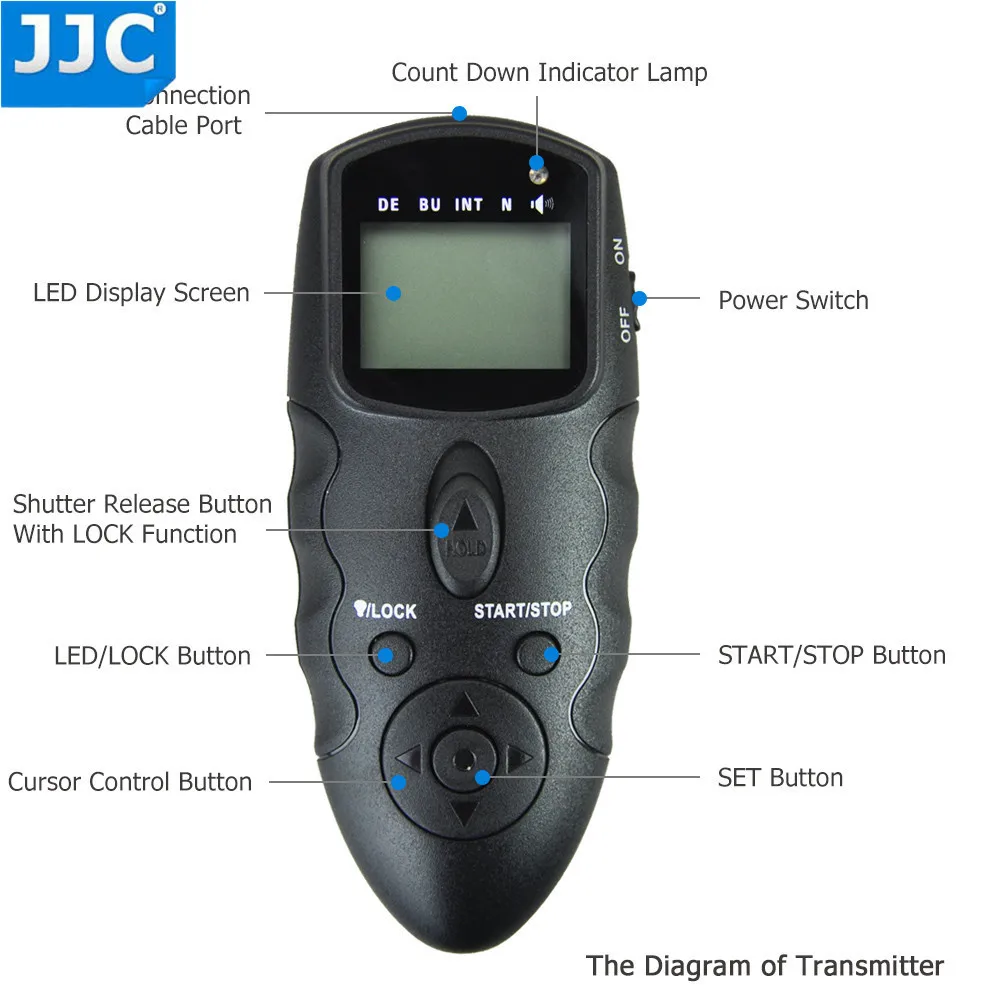 JJC DSLR Camera 2.4GHz 56 Channels RF Wireless Timer Remote Control Controller for FUJIFILM X-A5/X-H1/X-Pro2/X100T/X-T10/X-T2