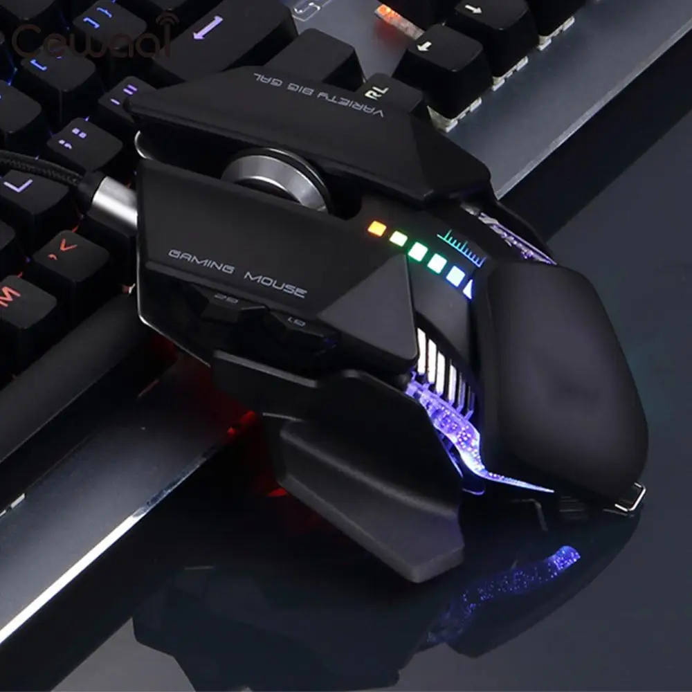 

Cool Optical Mice Gaming Water Cooled Optoelectronic Mouse Notebook Colorful USB Wired Mouse PC