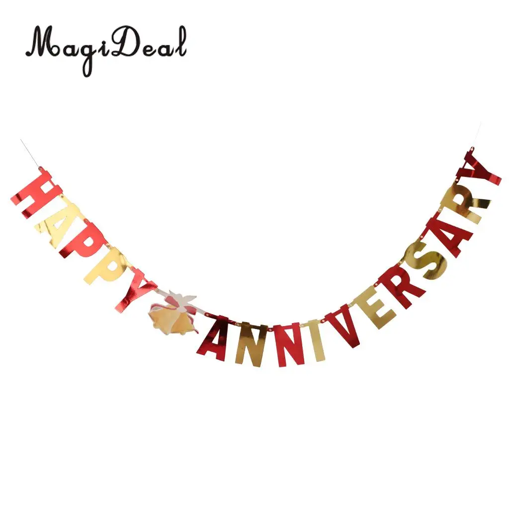 happy anniversary letters bunting banner bell garland home party