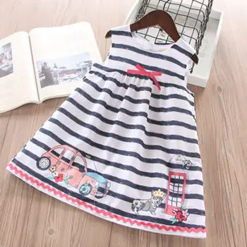 

Roimyal Wholesale 2019 summer new girls lace printed dress toddler kids cute party dresses 2-6years free shipping