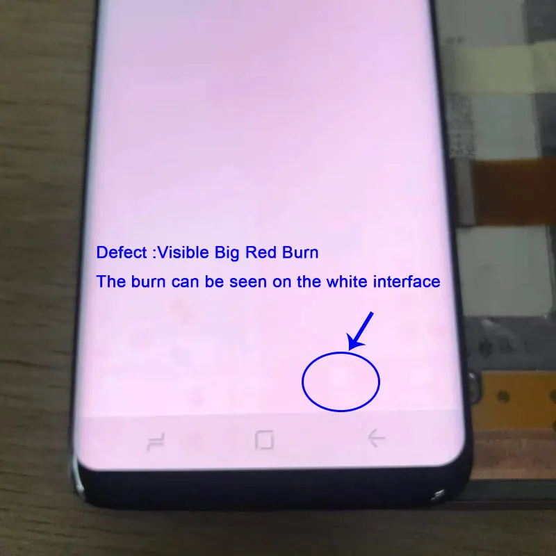 AMOLED S8 ЖК-дисплей с рамкой для SAMSUNG Galaxy S8 G950 G950F дисплей и сенсорный экран дигитайзер+ Видимый большой красный