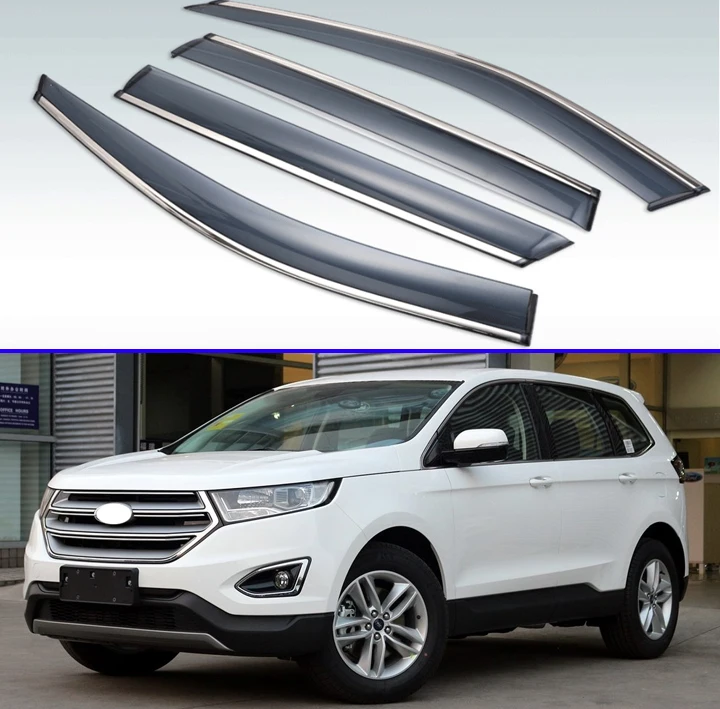 Для Ford Edge 2015 2016 2017 2018 пластиковый внешний козырек вентиляционные Шторы окно Защита от солнца и дождя дефлектор 4 шт