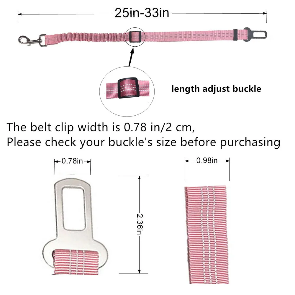 Кота собаки любимчика для ремня автокресла высокого качества автожилет безопасности провода эластичные Банджи Ремень, антибликовое покрытие, регулируемый ремень безопасности для машины