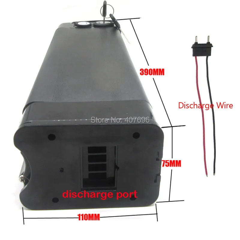 Таможенная пошлина 48v 13ah литий-ионный аккумулятор 48 Вольт аккумулятор с USB разъемом Черный чехол нижний разряд 54,6 V 2A зарядное устройство