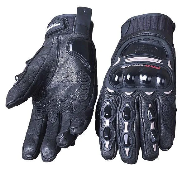 PRO-BIKER мотоциклетные кожаные перчатки мотоциклетные гоночные перчатки козья кожа мотокросса Специальная цена только за 1 пару GPCS05 - Цвет: Черный