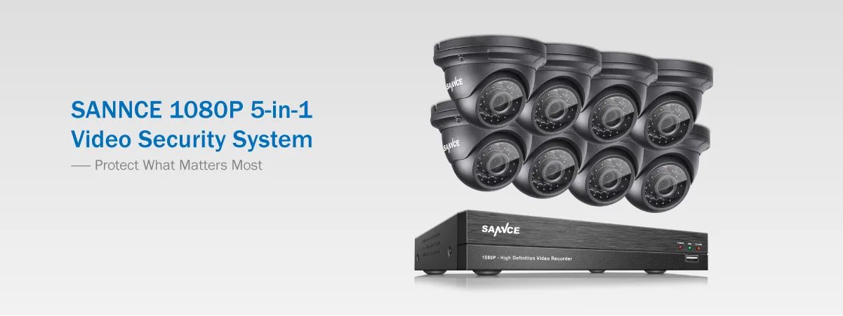 SANNCE 8CH 1080P 2MP CCTV DVR рекордер 4 шт 1080P HD 1920*1080 дюймов/наружная купольная камера безопасности системы и 1 ТБ HDD Onvif