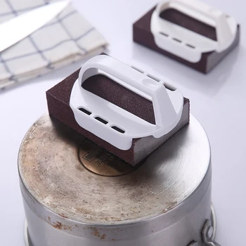 

Emery Cleaning Sponge Brush Strong Decontamination Belt Home Bathroom Handle Kitchen Brush Pot Artifact Efficient Rust Sponge