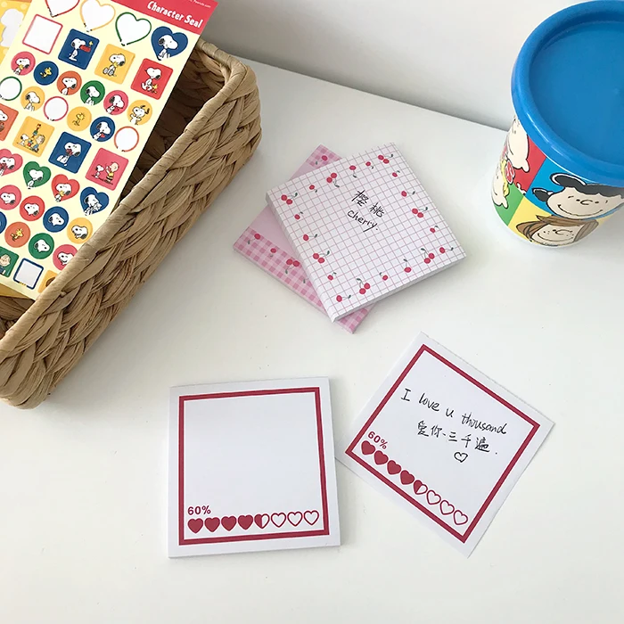SIXONE 50 листов kawaii Cherry Strawberry Love Handbook розовая записная книжка для девочек