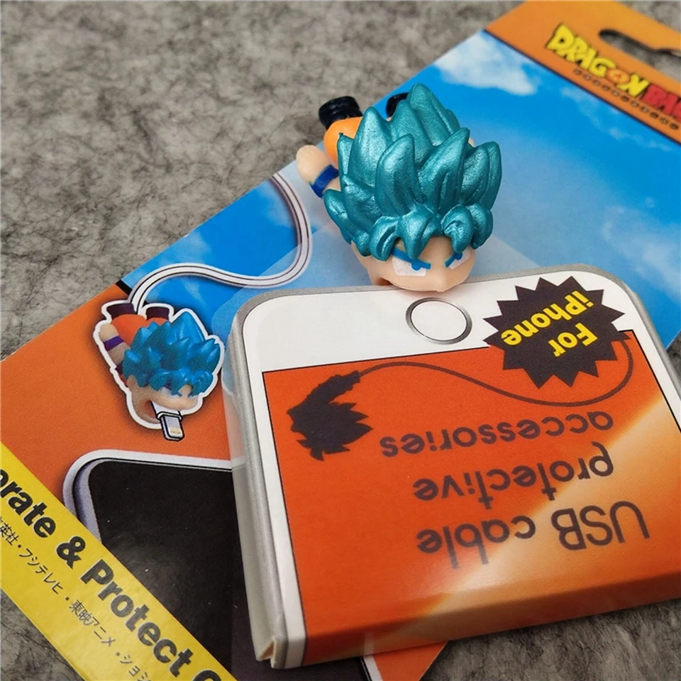 Мультфильм Dragon Ball кабель укус аниме мультфильм фигурки кабель укус животное кабель Защита для IPhone игрушки Забавный персонаж-TOY145-1