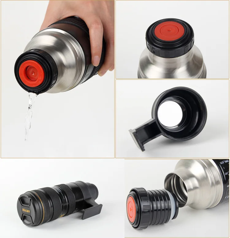 Camera Lens Cup Suit For N.ikon Camera Lens Mugs Lens Thermos Coffee Cup Mug Vacuum Cup heat preservation Photo Accessories