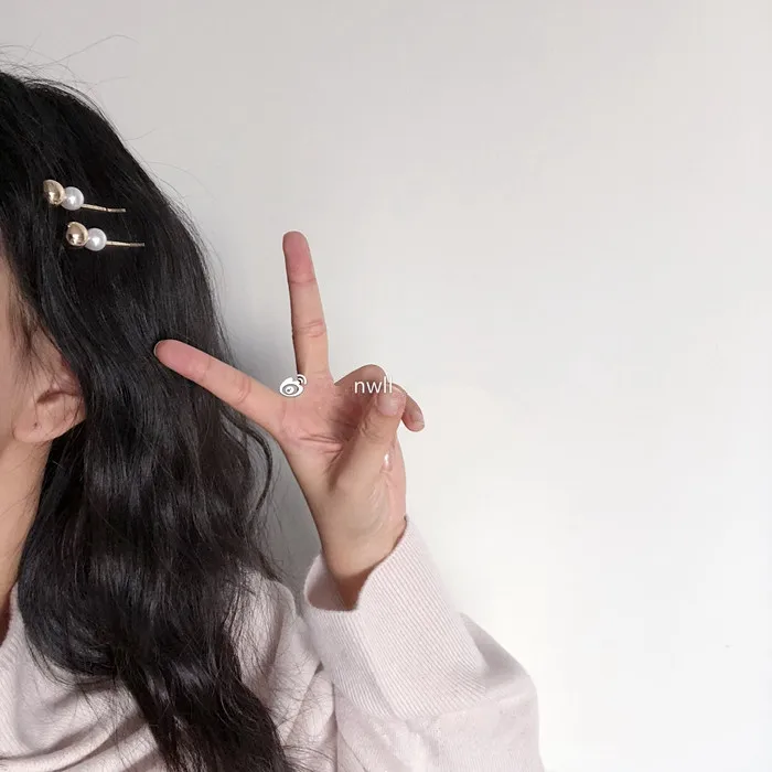 AOMU 1 шт. винтажные металлические имитирующие шпильки с жемчугом женские корейские металлические заколки для волос простые аксессуары для волос заколки