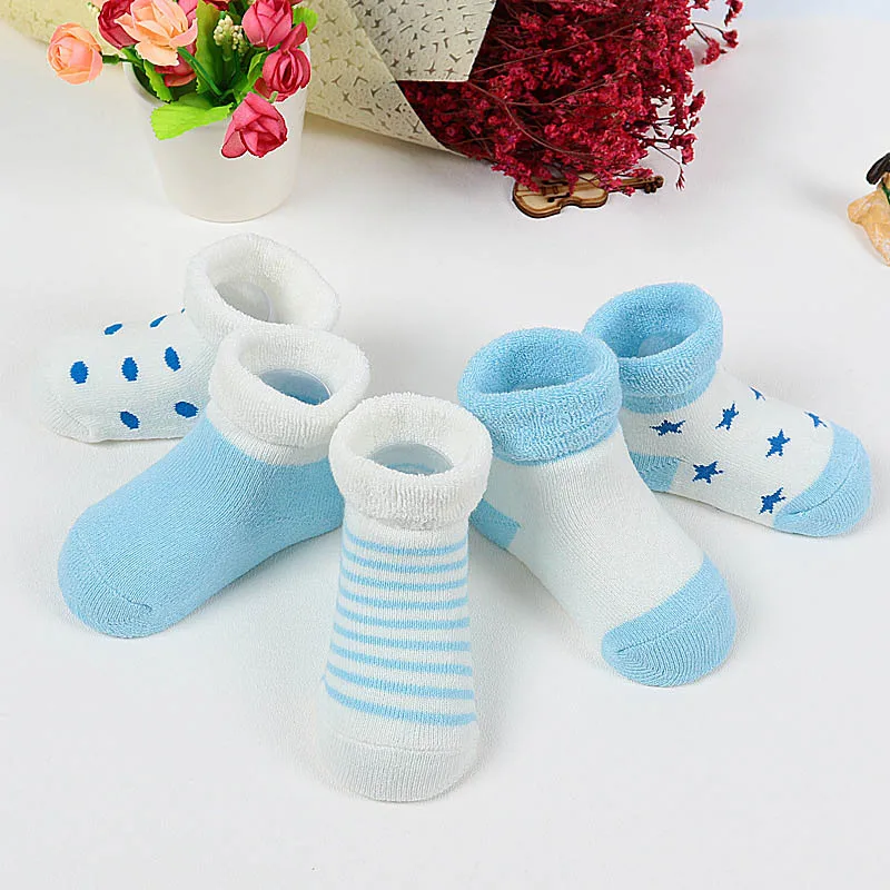 5Pairs/lot Newborn Baby Socks For The Girl Stripe Star Print Infant