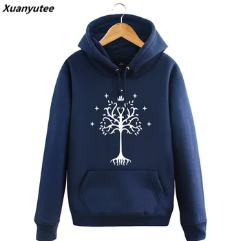 

Xuanyutee The Lord of the Rings Men Hoodies Fleece Cotton Pullover O-neck Full Sleeve Print Gondor Movie Fan Cosplay Hoodies Men