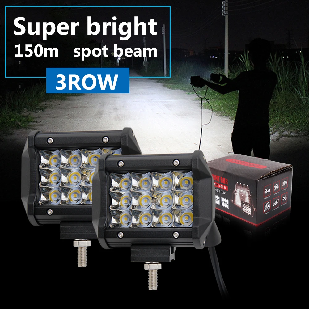 

CO LIGHT Led Work Light 36W 2Pcs 3D Led Chip 4'' & 4Inch 7200Lm Mini Spot Led IP68 for Lada Niva Uaz Gaz Jeep 4x4 Driving Light