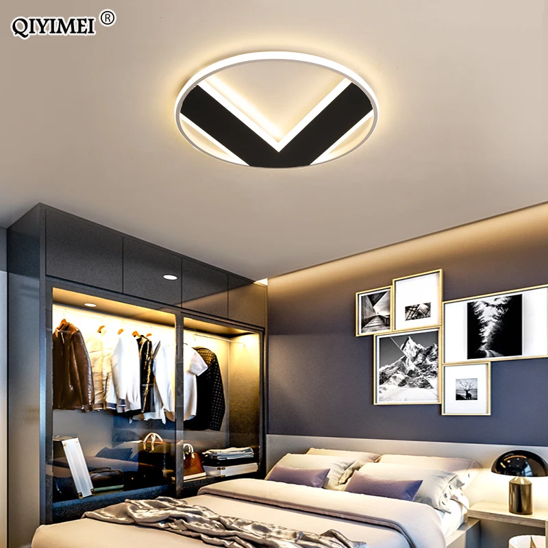 

New Ceiling Lights For Bedroom Dining Room Surfaced Mounted Indoor White Black Lamp Lighting Fixtures Dero Lamparas De Techo