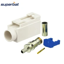 Superbat автомобильный радиоприемник с фантомным антенным разъемом Fakra B белый/9001 разъем женский обжимной для радиочастотного коаксиального кабеля RG316 RG174 LMR100