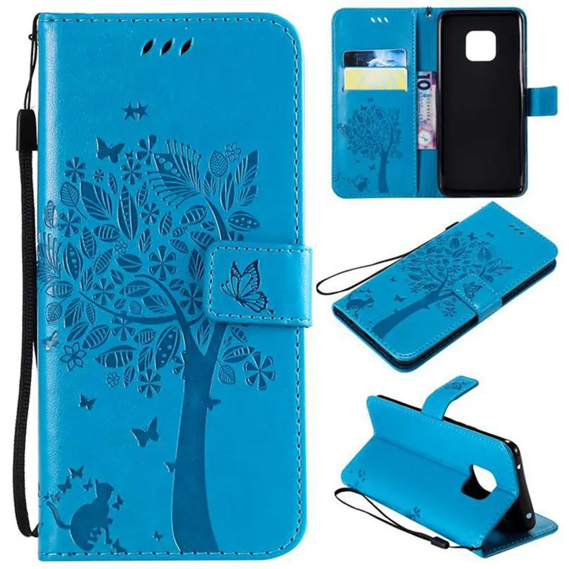 

Flip Leather Case For Huawei mate 7 8 9 20 X P30 pro lite nova 4e Relief Wallet Cover Stand Phone Case