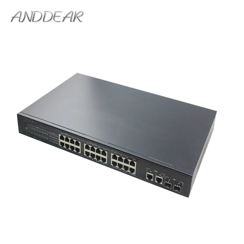 Штырь питания HY5 IEEE802.3af/at активный poe коммутатор 24 порта 1U 19 дюймов сетевой