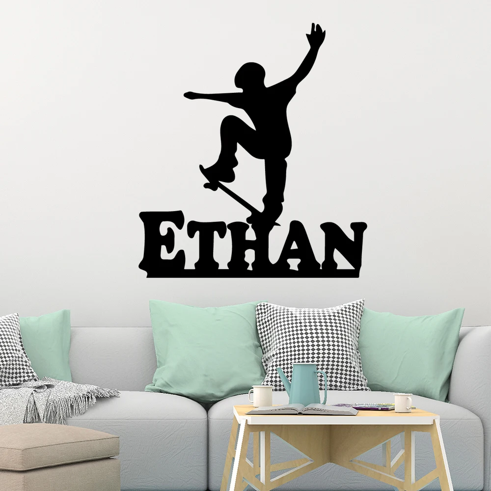 

Retro Skateboard Vinyl Self Adhesive Wallpaper Living Room Children Room Decal Mural Decorative Vinyl Wall Stickers