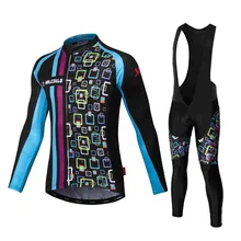 MALCIKLO бренд мужской Велоспорт Джерси Набор/ набор велосипедных Джерси/длинный рукав зимний термальный флис велосипед Джерси A079LB
