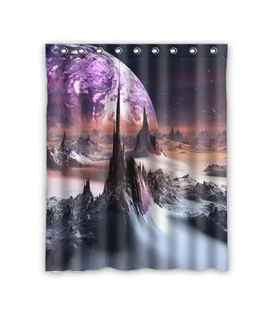 

Custom universe Pattern Curtain Polyester Fabric Window Curtain Size 52wx63h inch (One Piece)