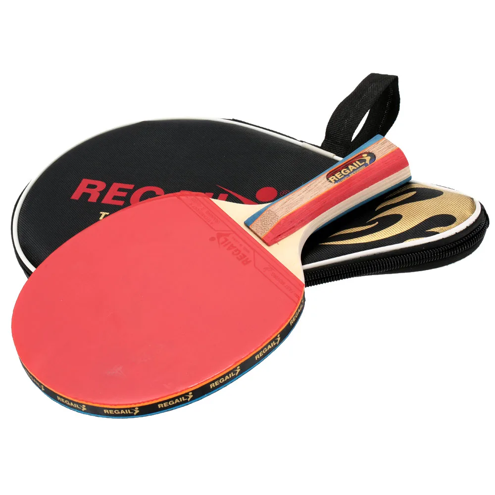 

1pc Long Handle Shake-hand Professional Table Tennis Rackets Ping Pong Pingpong Racket Paddle Bat with Case Bag