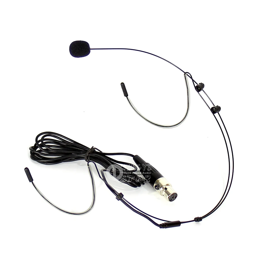 Professional Mini XLR 4 Pin TA4F Headset Microphone Condenser Mic For