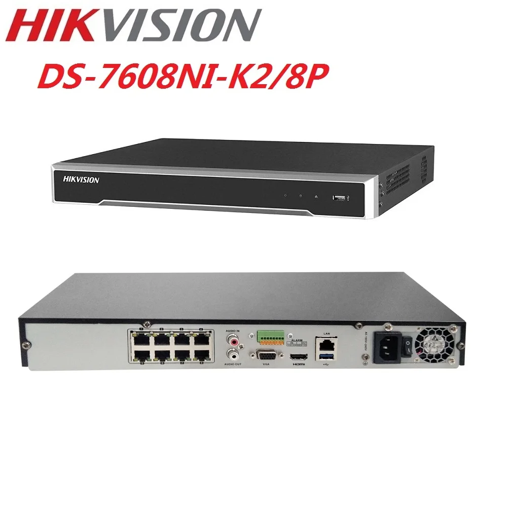 8CH Hikvision POE NVR комплекты видеонаблюдения с 8-мегапиксельной ip-камерой Сетевая безопасность ночное видение CCTV системы безопасности наборы