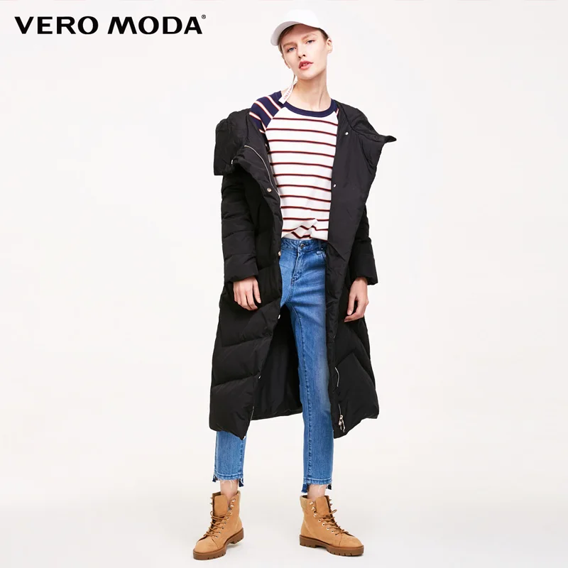 Vero Moda Бренд 2018 Новинка женский пуховик с пуха 80% капюшоном прямой фасон женская