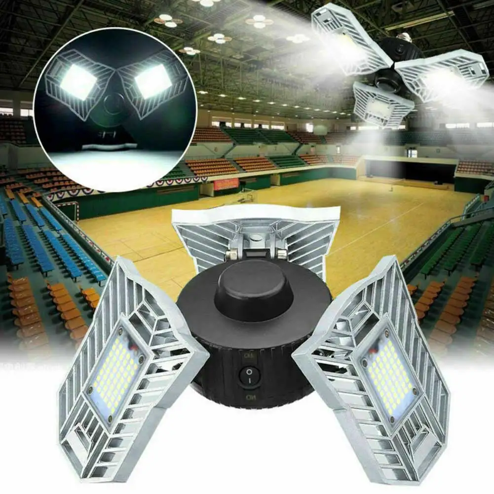 

HOT LED Garage Lights Motion Activated Garage Light 6000 LM Deformable Light with 3 Adjustable Panel LSF99