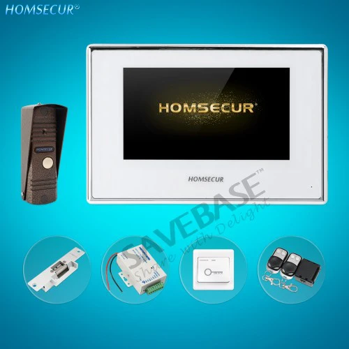 

HOMSECUR 7" Hands-free Video&Audio Smart Doorbell with 1.3MP Waterproof Camera BC011HD-C+BM718HD-W