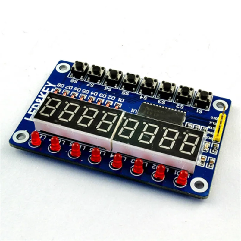 10 шт. ключ Дисплей для AVR Новые 8-битный цифровой светодиодный трубки 8-бит TM1638 модуль