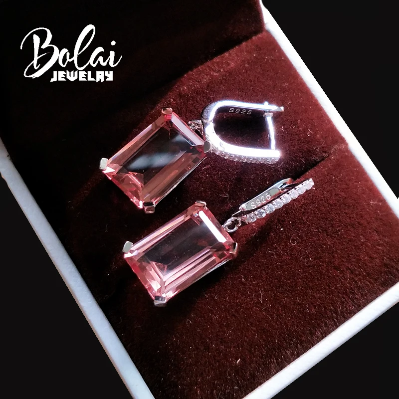 

Bolai 14x10mm color change sultanit dangle earrings 925 sterling silver nano diaspore gemstone earrings for women wedding party