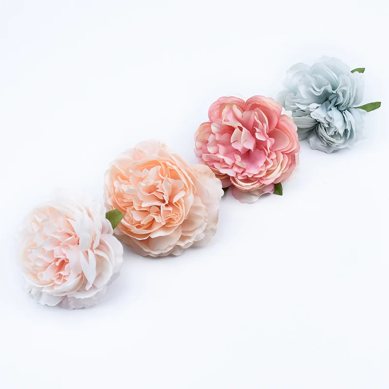 10pcs Silk peony flowers for scrapbook wedding flower wall bridal accessories clearance christmas home decor artificial flowers