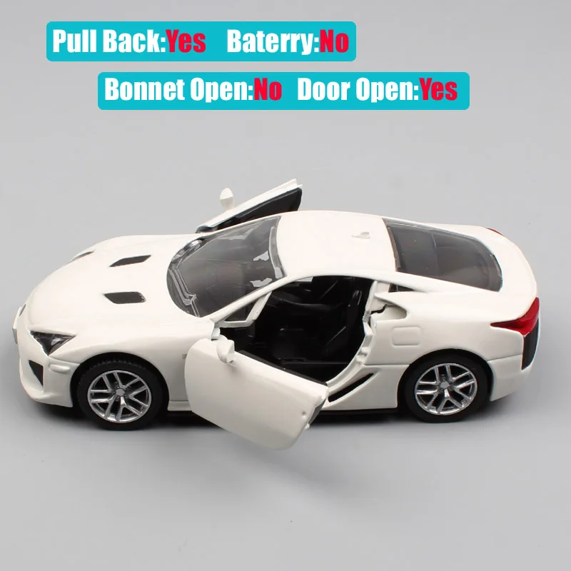 Масштаб 1/36 маленький автомобиль Toyota Lexus LFA оттягивающийся спортивный модель