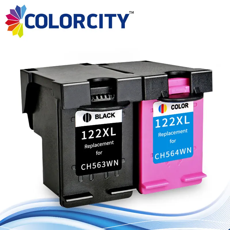 Colorcity Заправляемый картридж 122XL 122 XL для hp Deskjet 1000 1050 1510 2000 2050 2540 3000 3050 1050A 2050A 3050A принтер - Цвет: 1 set