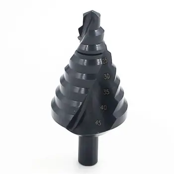 

8 steps 10-45mm Nitriding Black Step Drill Bit Increment Drilling 8 Sizes Industrial Reamer Cone Drilling Hole Cutter Triangle