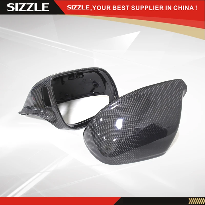

Replacement Style Carbon Fiber Rear View Side Mirror Cover for Audi Q5 Q7 SQ5 2009+ With Lane Assit L