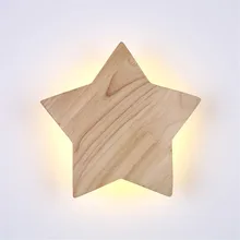 BEIAIDI Скандинавская звезда светодиодный настенный светильник сплошная деревянная прикроватная настенная лампа для помещений, спальни, балкона, коридора, отеля, бара, светильник, светильники