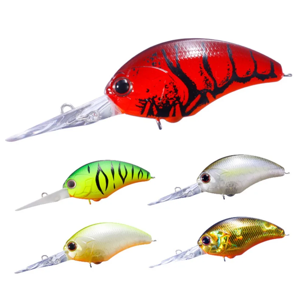 1Pcs Simulation Fishing Lure BAIT Deepwater Crank Bass Pike Cas