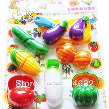 Обучающие кухонные игрушки, набор искусственных фруктов и овощей, детские игрушки для фруктов, 7 шт. в наборе
