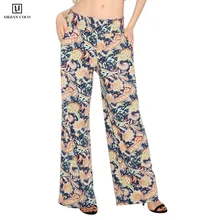 Urban CoCo/женские брюки-Палаццо в стиле бохо, свободные широкие брюки с принтом