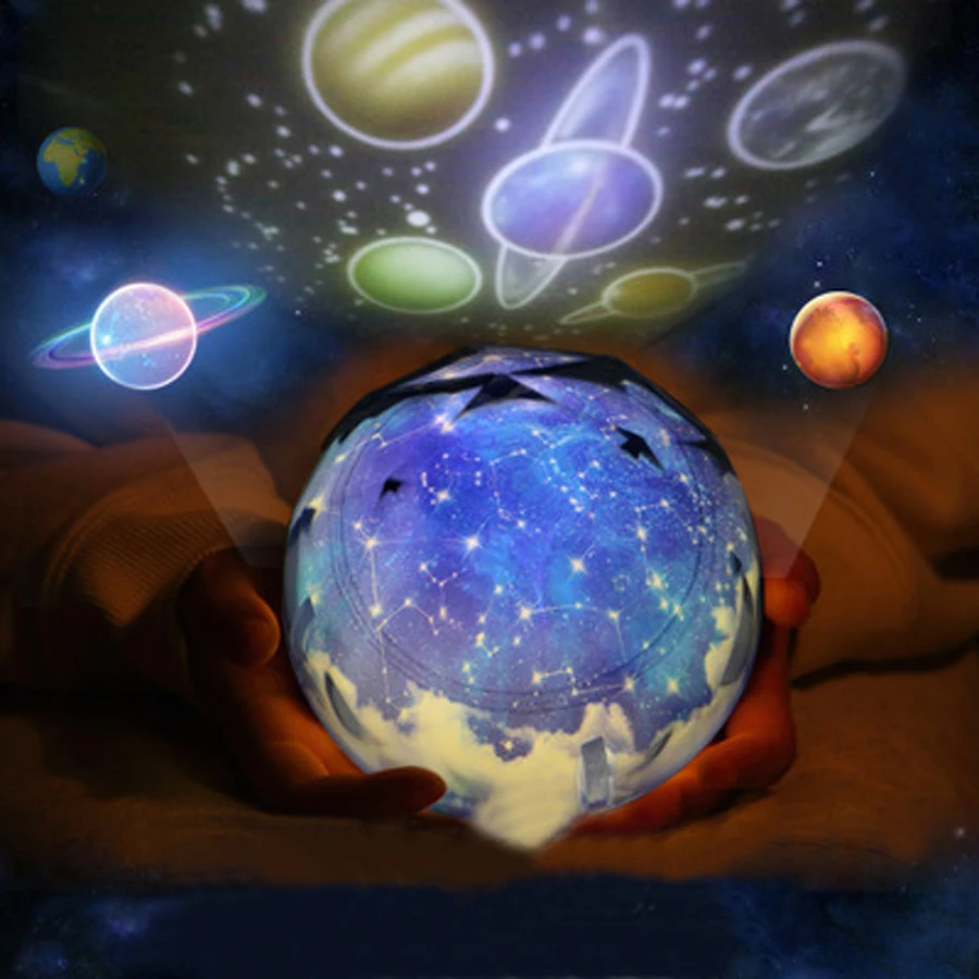 Us 16 3 37 Off Universe Planets Projector Solar System Toy Glow In The Dark Stars Moon Sky Projector Baby Sleeping Toy Birthday Gift Home Decor In