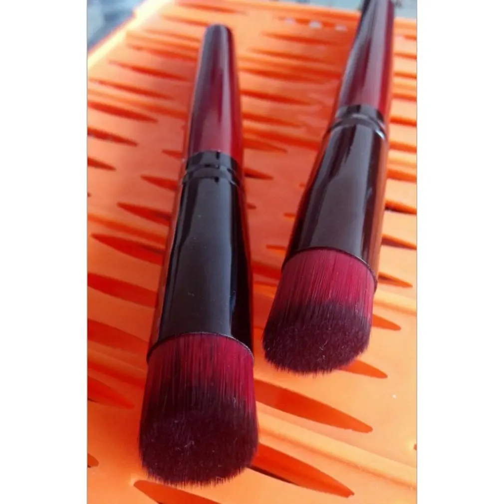 

Wine Red Wooden Handle Oblique Flat Foundation Brush