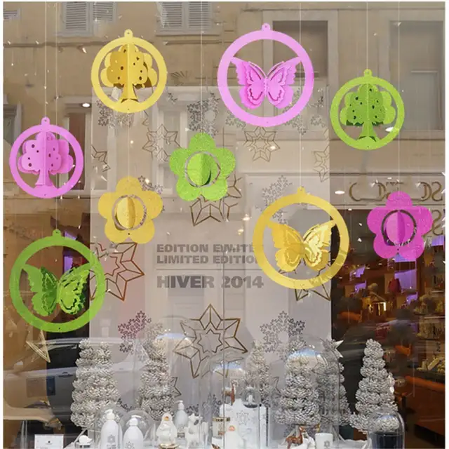 3pcs Laser Cut Butterfly Ceiling Hanging Decorations For