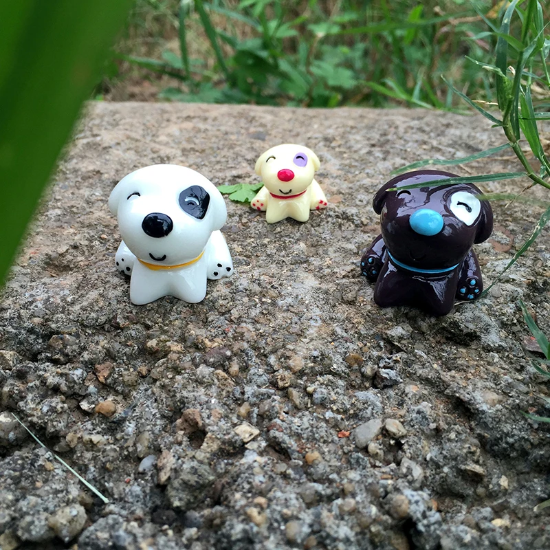 

Cute Pug Clever Dog Moss Micro World Bonsai Garden Small Ornamental Landscape Home Garden Decor Succulent Plant Ornaments Decor