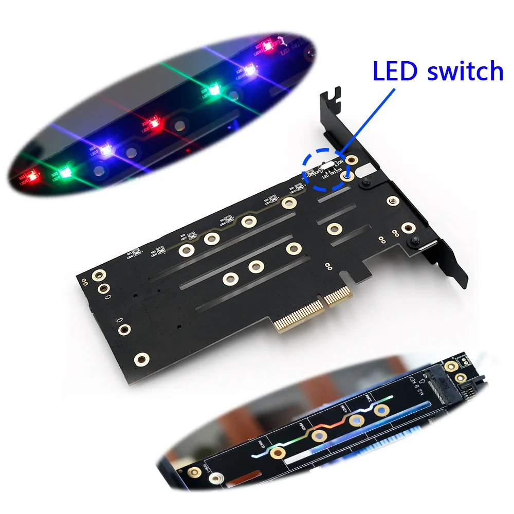 Адаптер PCI E NVME + B key M M.2 NGFF двойной интерфейс PCIE M2 SATA адаптер переходника для 2230 2242